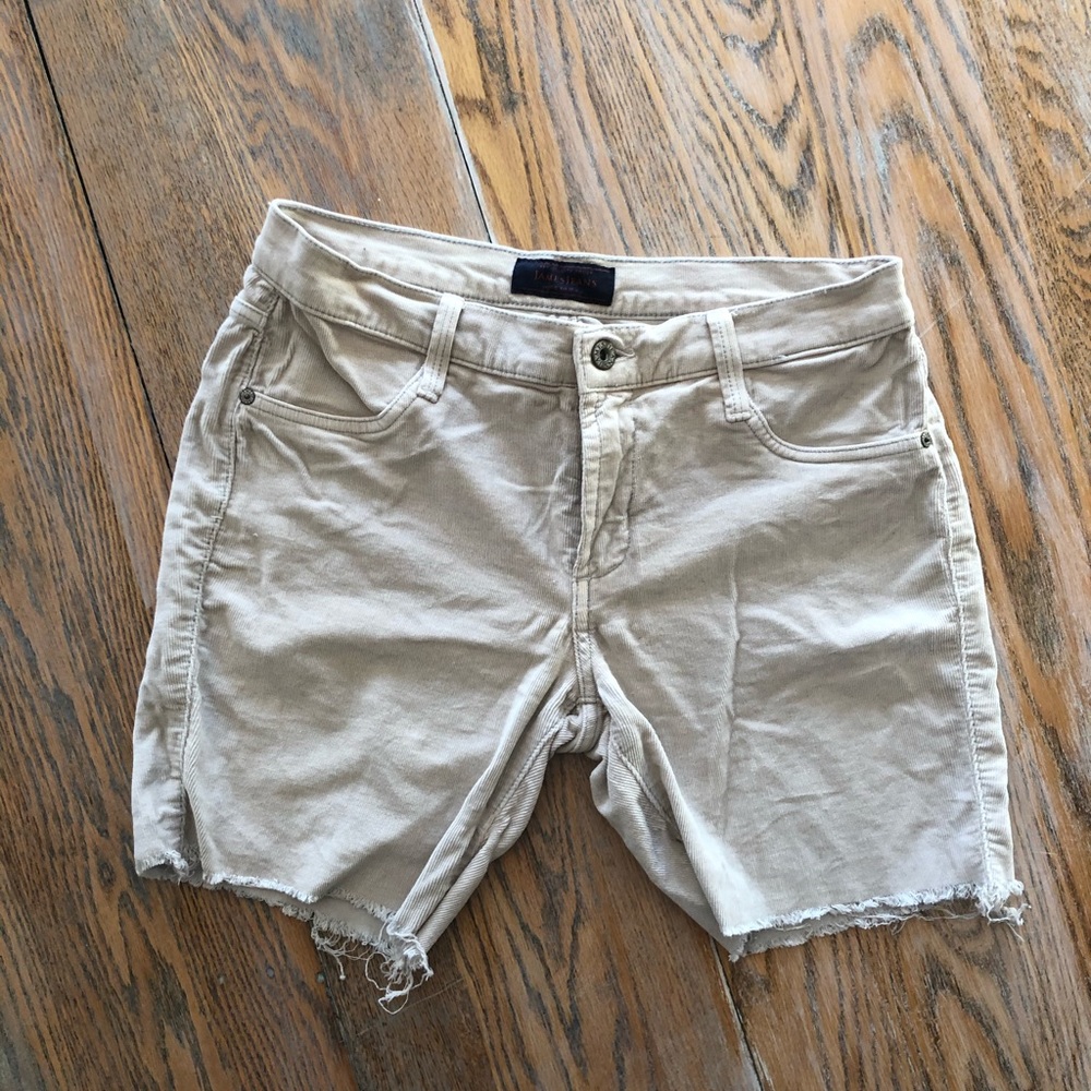 James Jeans Corduroy Cutoff Cream Shorts 31